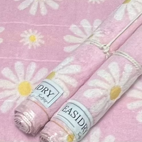 pink daisy easidry travel mat for camping and public showers