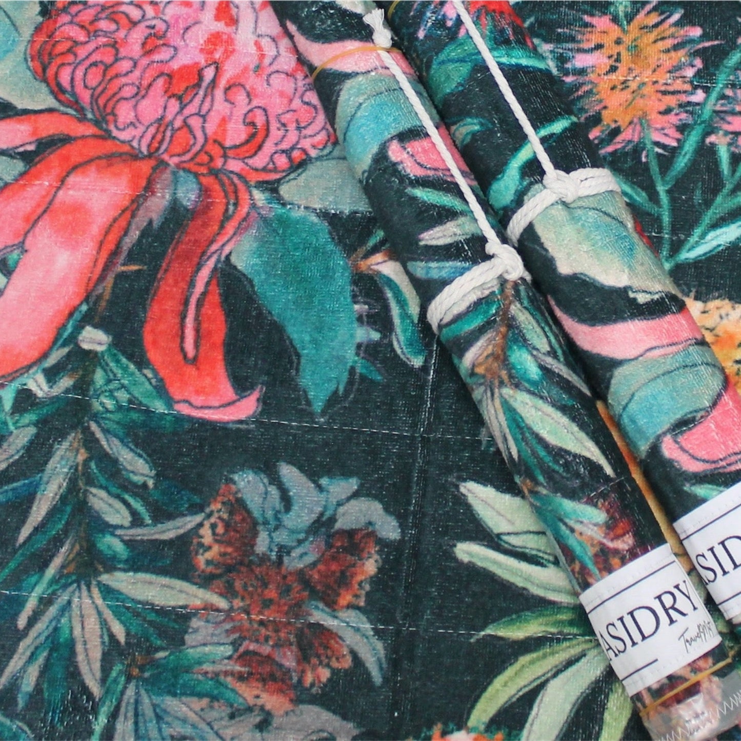 Australiana flowers travelling camping mat for hygienic showers