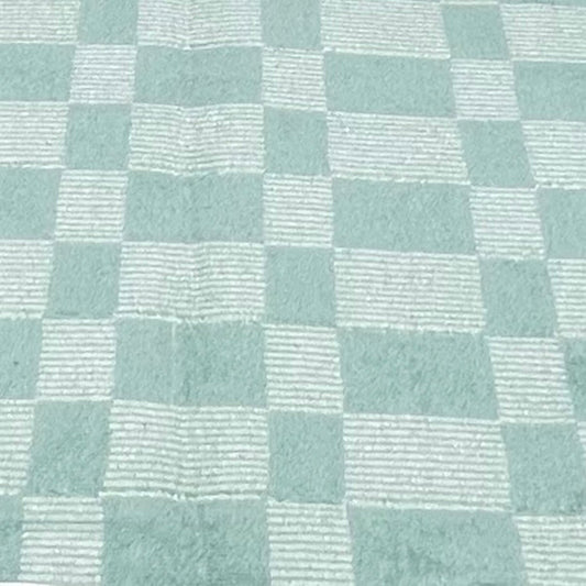 Australian Made camping caravanning travel mat showering Soft Peppermint design plastic backed